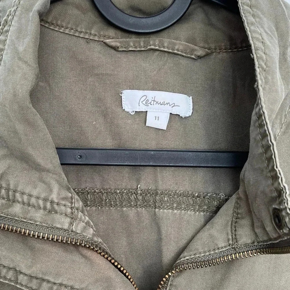 5/20$ Reitmans Olive Green Utility Vest size 11 - Picture 4 of 6